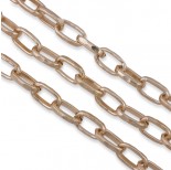Zdjęcie - Łańcuch aluminiowy owal rzeźbiony rose gold 18x11mm